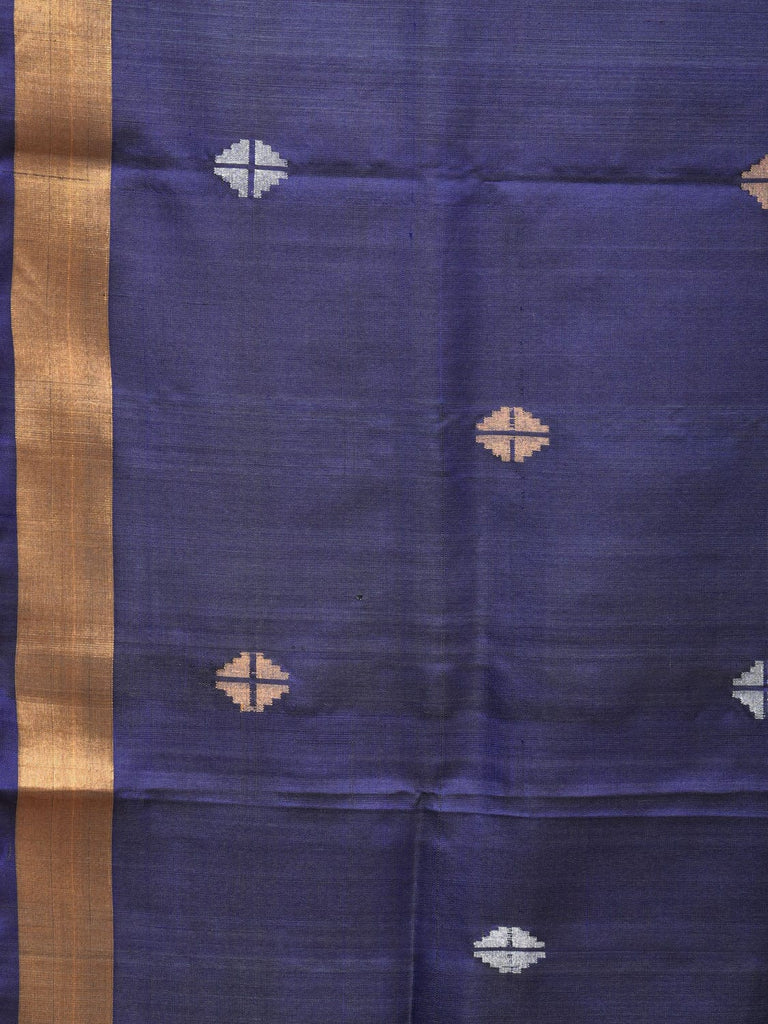 Navy Uppada Silk Handloom Saree with Mango Pallu Design u2060