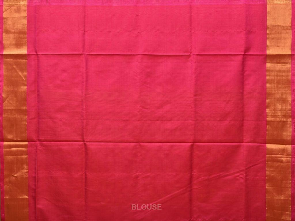 Orange and Pink Uppada Silk Handloom Saree with Body Buta Design u2027