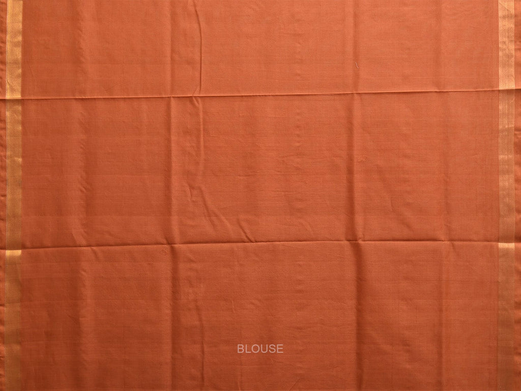 Orange Uppada Cotton Handloom Saree with Aashavali Pallu Design u2398