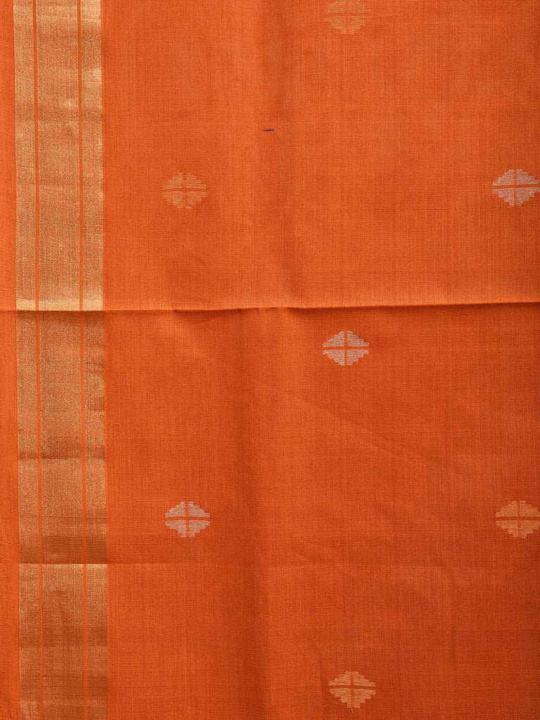Orange Uppada Cotton Handloom Saree with Mango Pallu Design u2290