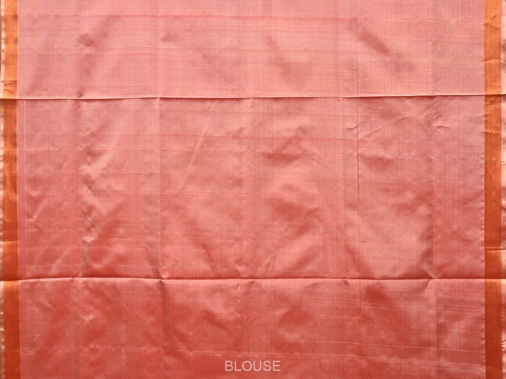 Peach Uppada Silk Handloom Saree with Grill Pallu Design u2109