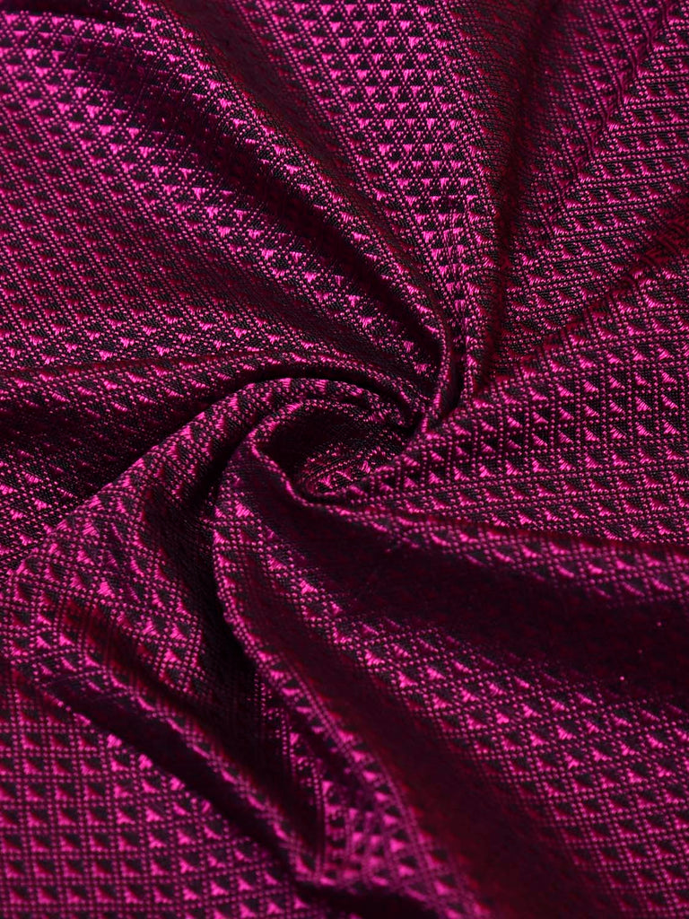 Pink and Maroon Jacquard Viscose Blouse with Border Design Length 1mt Width 31 Inches BL0112