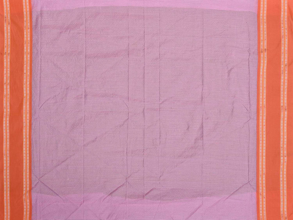 Pink and Peach Bamboo Cotton Blouse with Small Checks Design Length 80cm Width 44 Inches BL0084