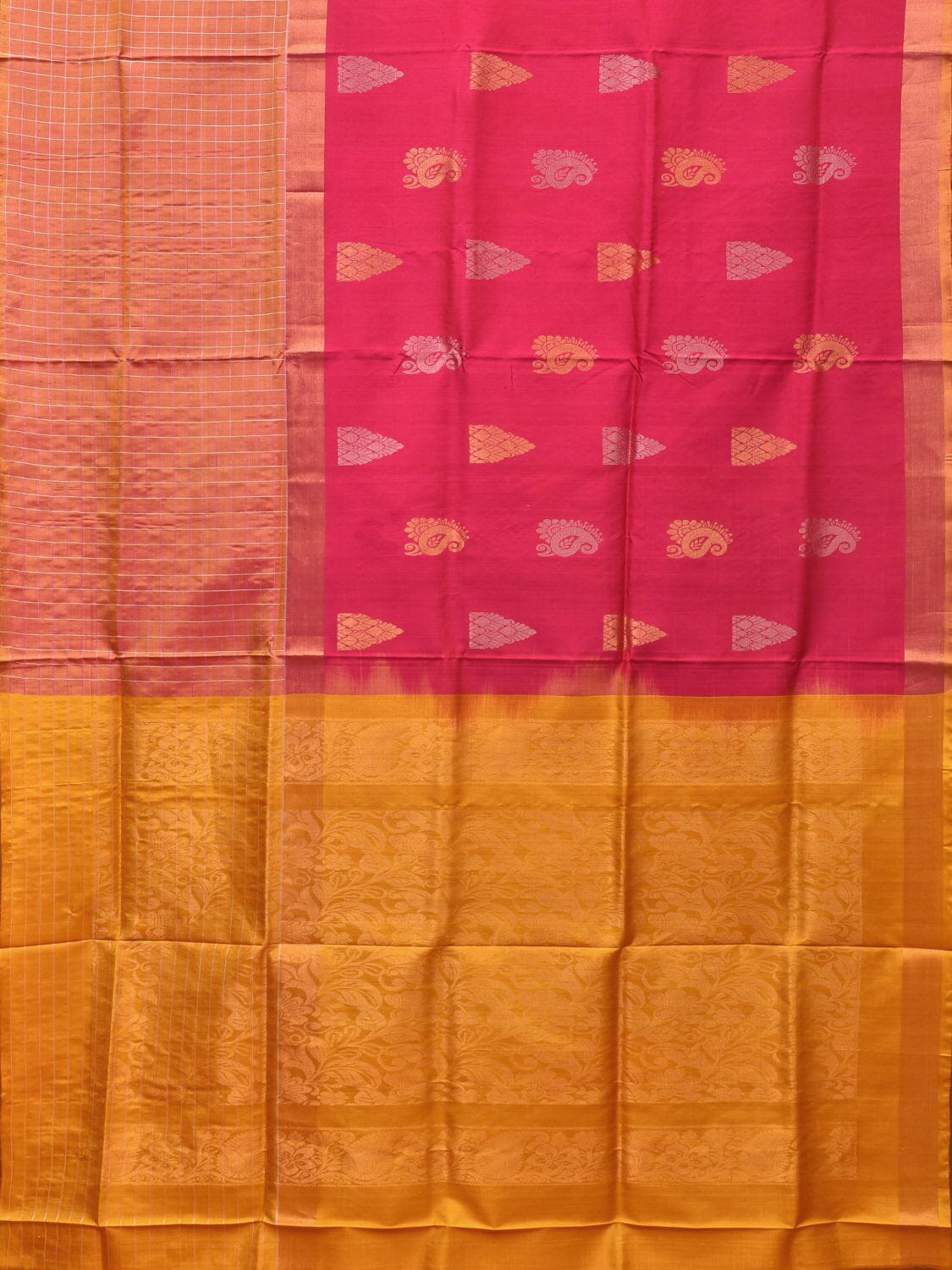 Uppada Pattu sarees online Hot Pink Royal Blue HYBUP51 – iBuyFromIndia