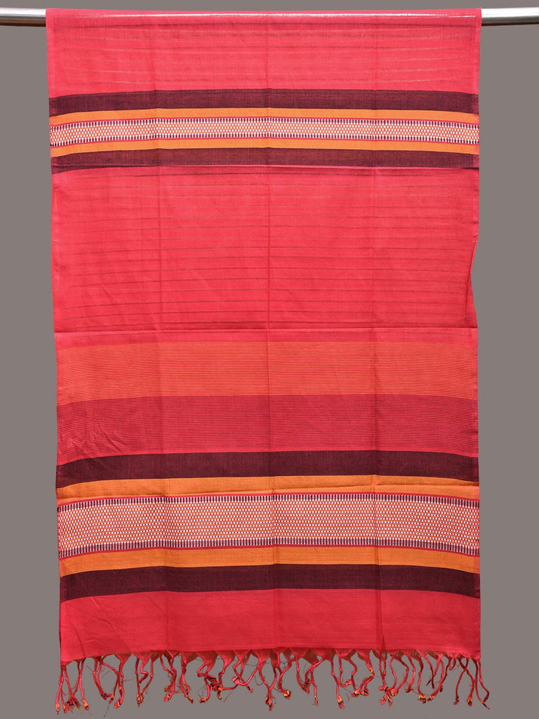 Pink Mangalgiri Cotton Dupatta with Strips Design ds3656
