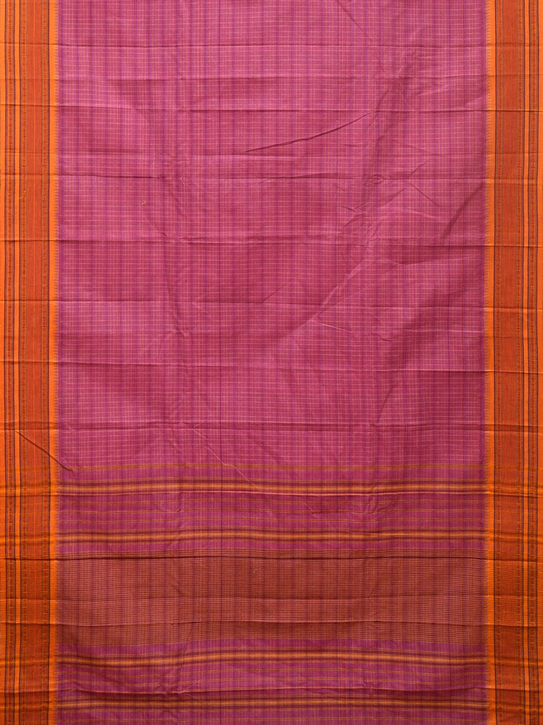 Pink Narayanpet Cotton Handloom Saree with Strips Design No Blouse np0799