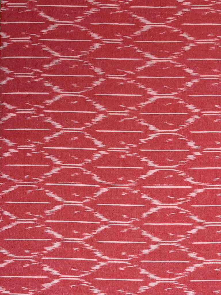 Pink Pochampally Ikat Cotton Handloom Blouse with Grill Design Length 1mt Width 44 Inches BL0168