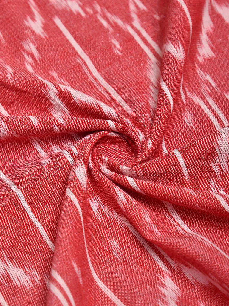 Pink Pochampally Ikat Cotton Handloom Blouse with Grill Design Length 1mt Width 44 Inches BL0168
