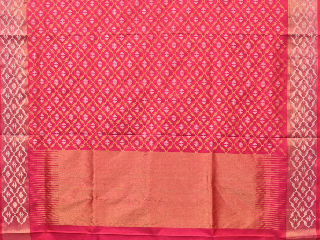 Pink Uppada Silk Handloom Saree with All Over Jamdani Design u2050