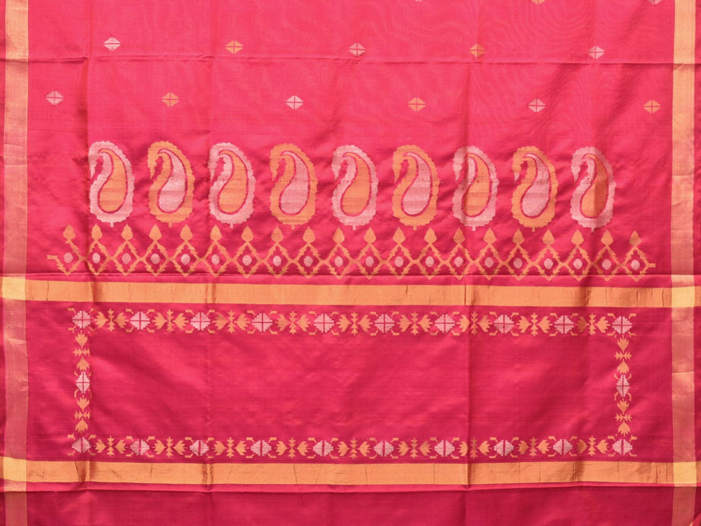 Pink Uppada Silk Handloom Saree with Mango Pallu Design u2024