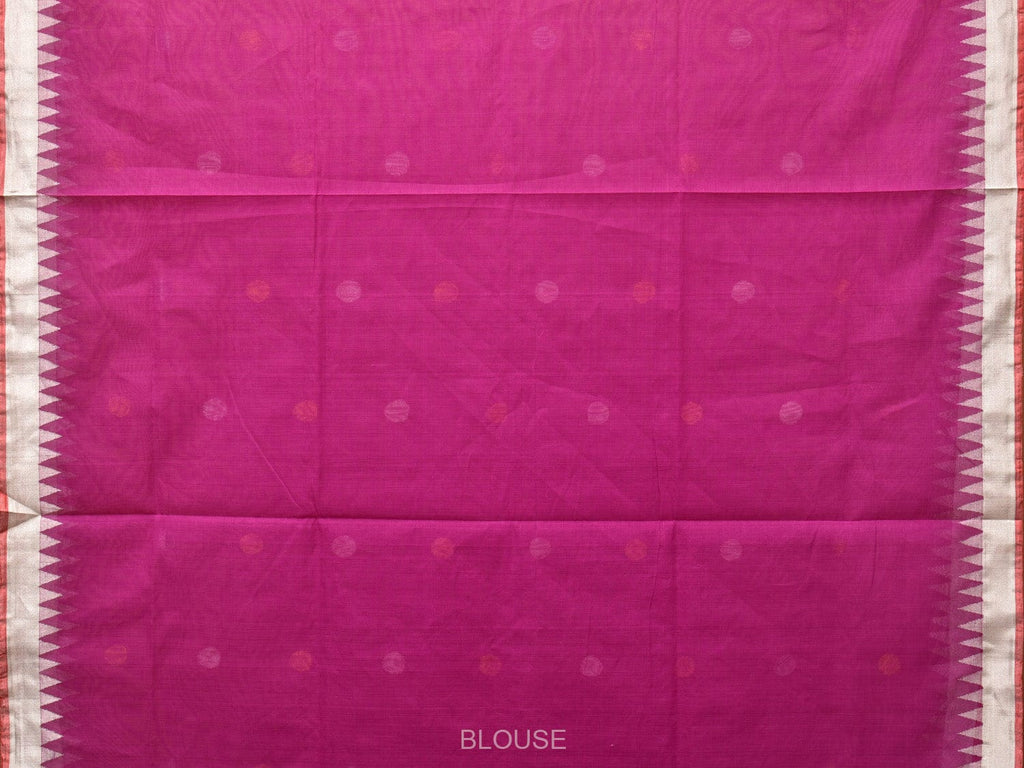 Purple Khadi Cotton Handloom Saree with Lotus Flowers Pallu Design kh0663