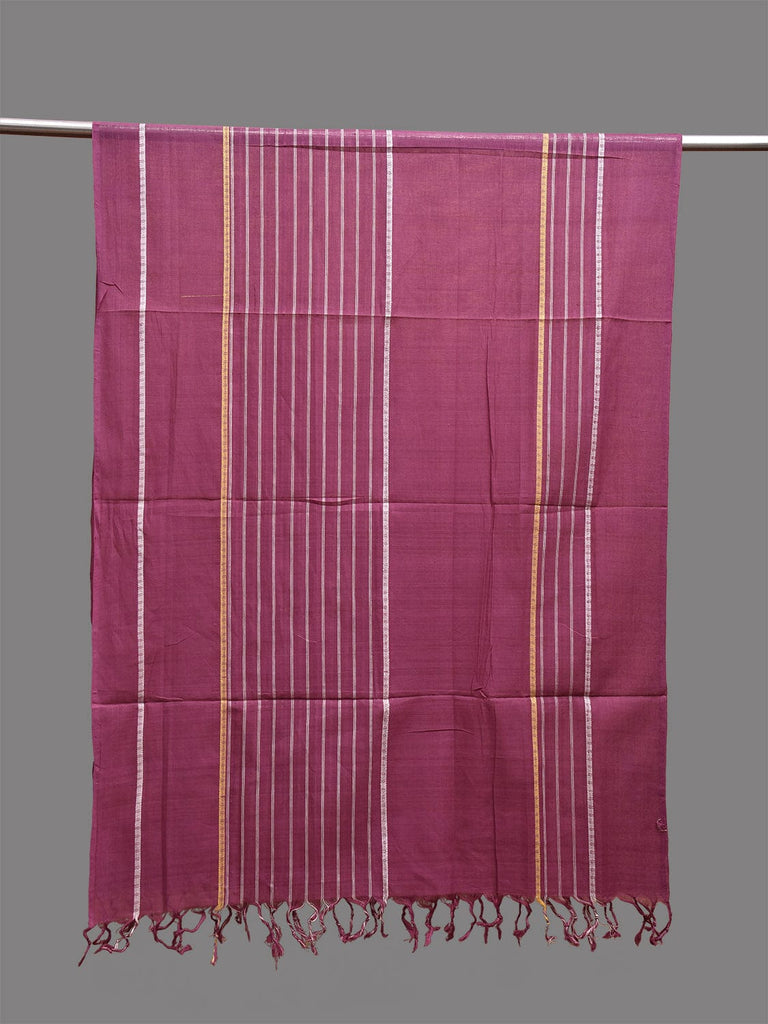 Purple Mangalgiri Cotton Dupatta with Strips Design ds3703
