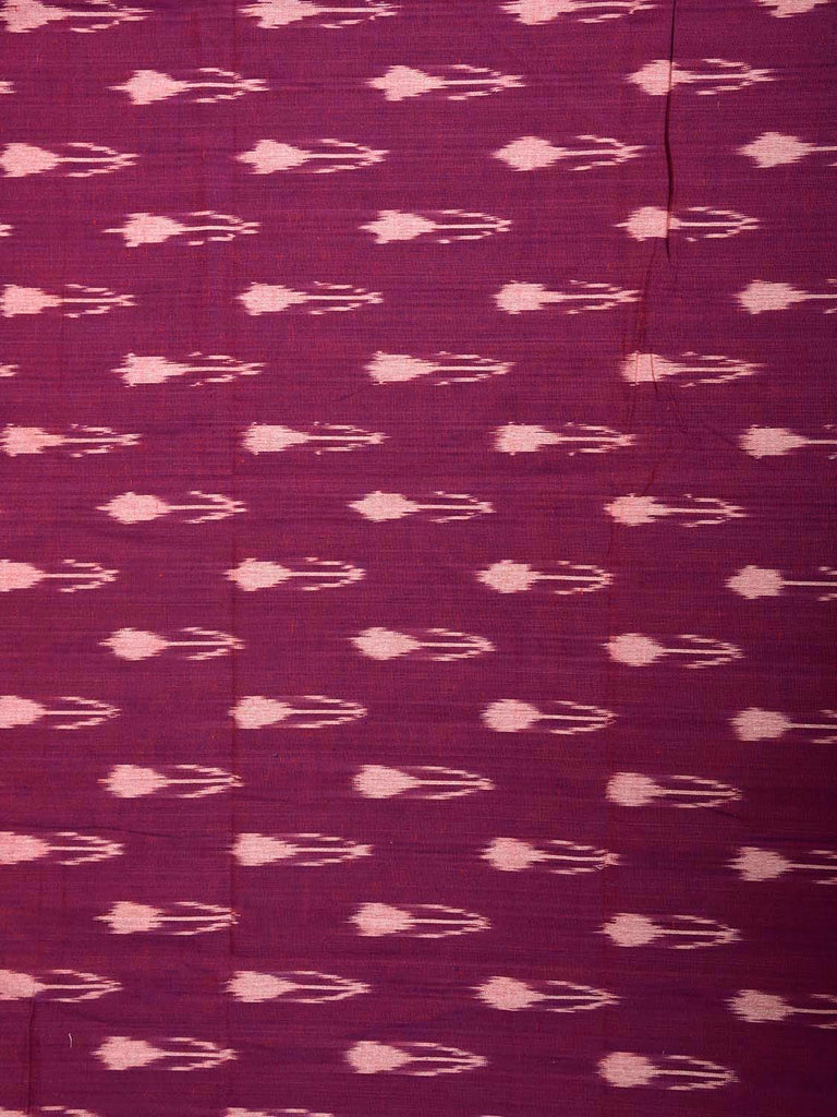 Purple Pochampally Ikat Cotton Handloom Blouse with Arrowhead Design Length 1 mt Width 44 Inches BL0184