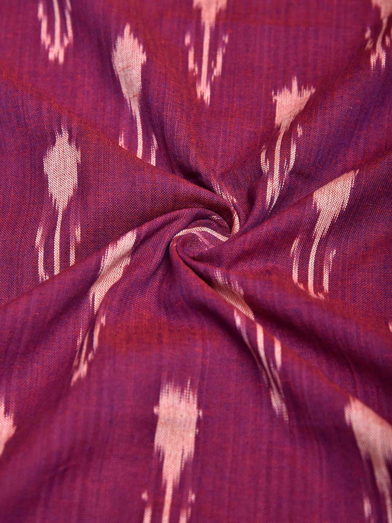 Purple Pochampally Ikat Cotton Handloom Blouse with Arrowhead Design Length 1 mt Width 44 Inches BL0184