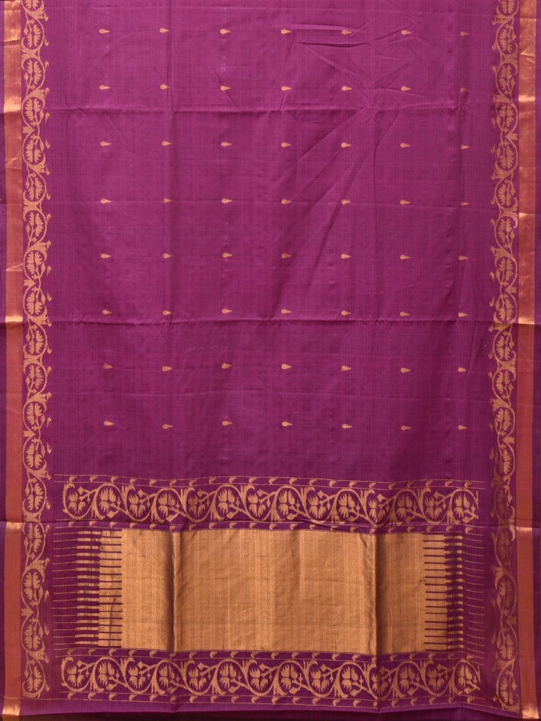 Purple Uppada Cotton Handloom Saree with Border Design u2165