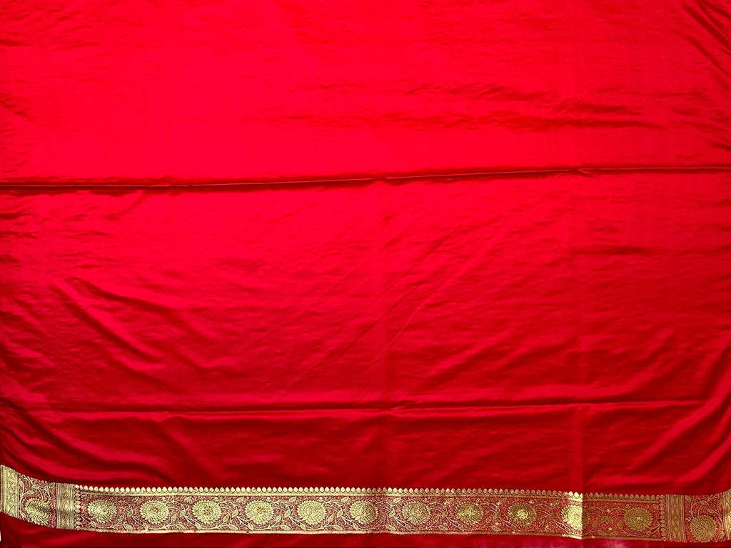 Red Banaras Katan Silk Saree with Body Butti and Work Design b0387ds