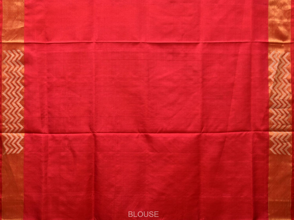 Red Uppada Silk Handloom Saree with All Over Floral Design u2159