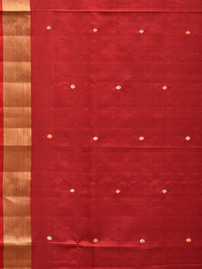 Red Uppada Silk Handloom Saree with Floral and Parrots Pallu Design u2066