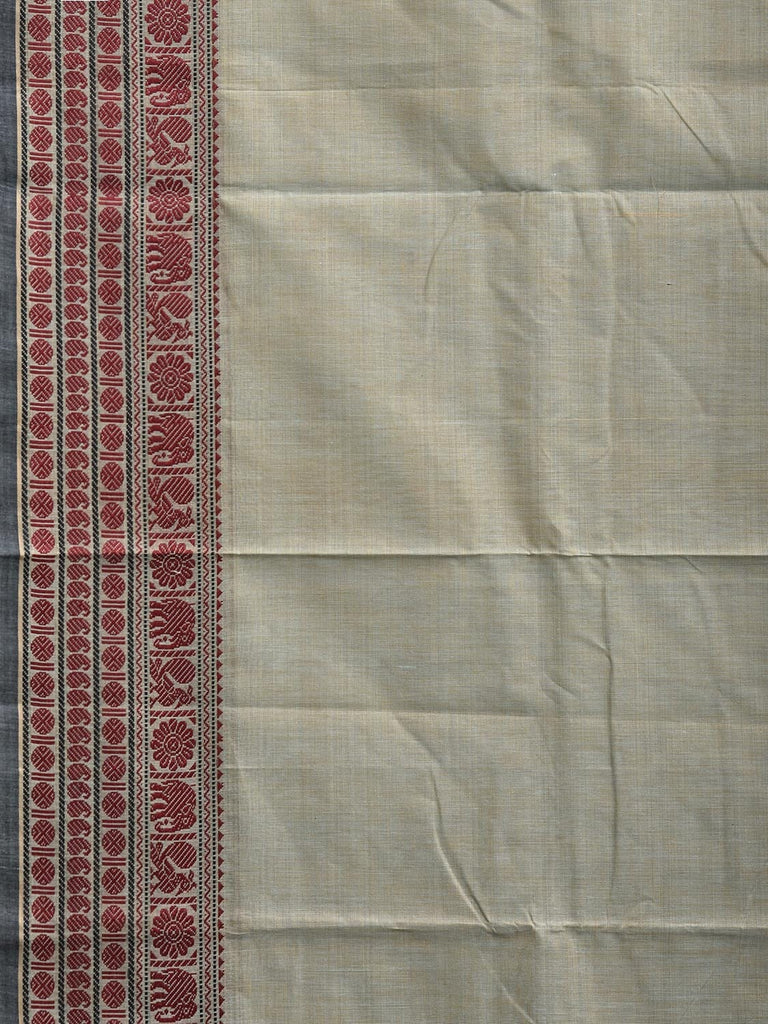 Sea Blue Kanchipuram Cotton Saree with Strips Pallu and Border Design k0870
