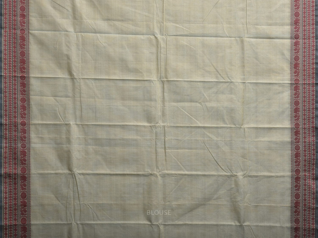 Sea Blue Kanchipuram Cotton Saree with Strips Pallu and Border Design k0870