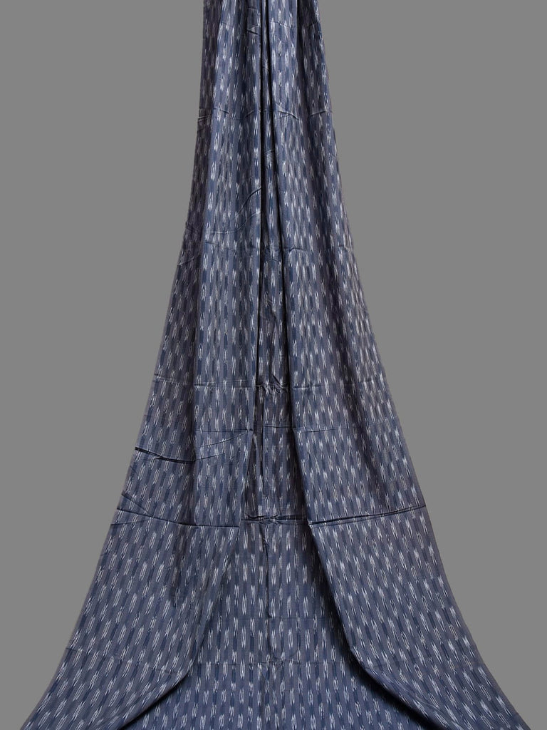 Teal and Grey and Red Pochampally Ikat Cotton 3mts Fabric with Strips Design f0308