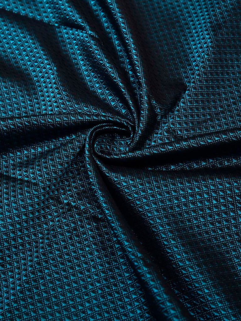 Teal and Maroon Jacquard Viscose Blouse with Border Design Length 1mt Width 31 Inches BL0111