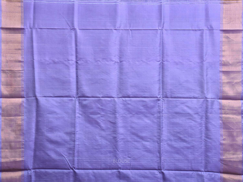 Turquoise and Lavender Uppada Silk Handloom Saree with Checks and Buta Design u2499