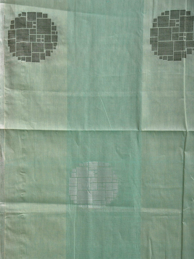 Turquoise Venkatagiri Cotton Saree with Body Buta and Pallu Design v0207