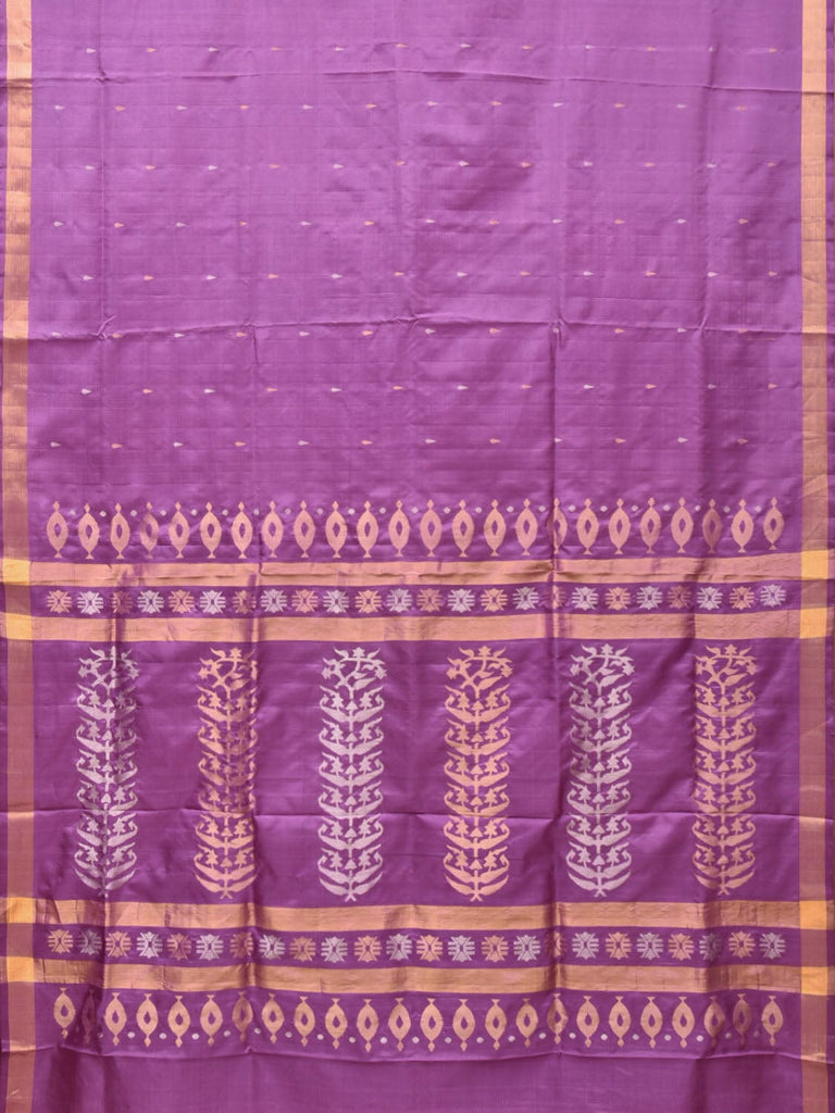 Violet Uppada Silk Handloom Saree with Karpur Pallu Design u2028