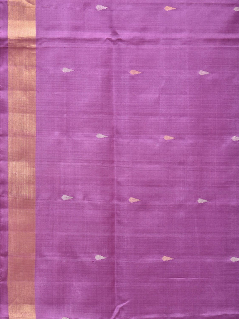 Violet Uppada Silk Handloom Saree with Karpur Pallu Design u2028