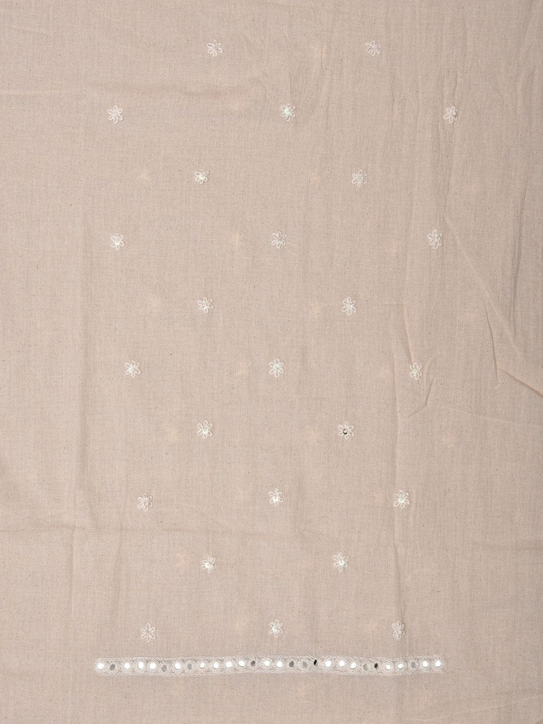White Hand Embroidary Cotton Kurta with Mirrow Work Design and Dupatta f0224