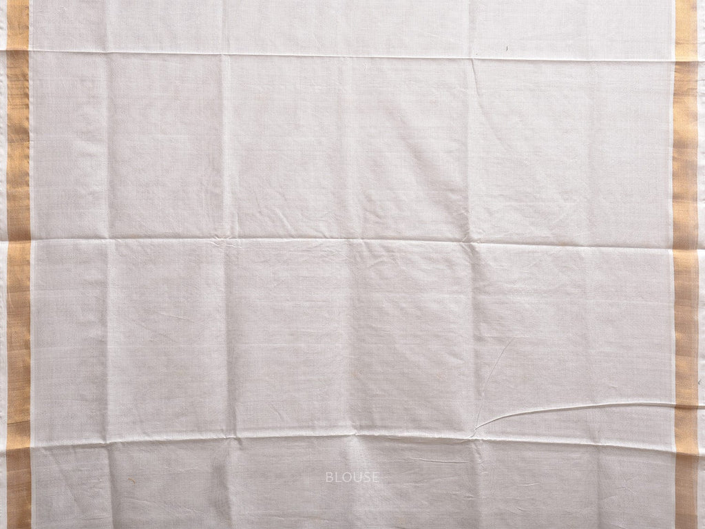 White Uppada Cotton Handloom Saree with Floral Pallu Design u2370