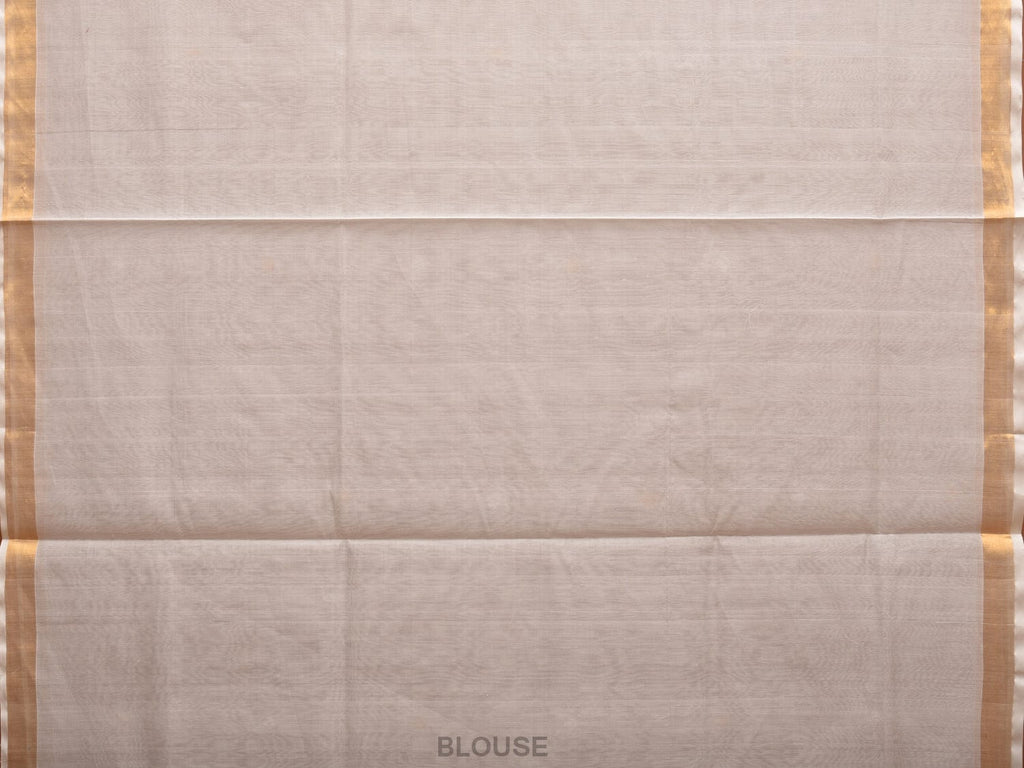 White Uppada Cotton Silk Handloom Saree with Jamdani Pallu Design u2227
