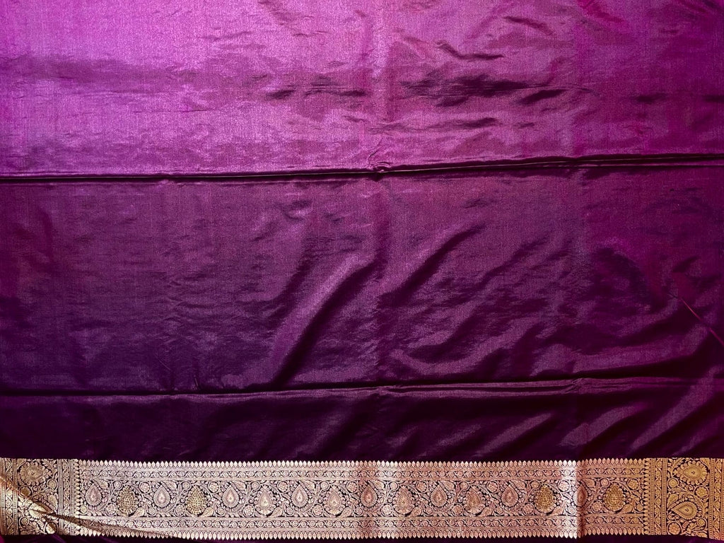 Wine Banaras Katan Silk Saree with Body Butti and Stone Work Design b0380ds
