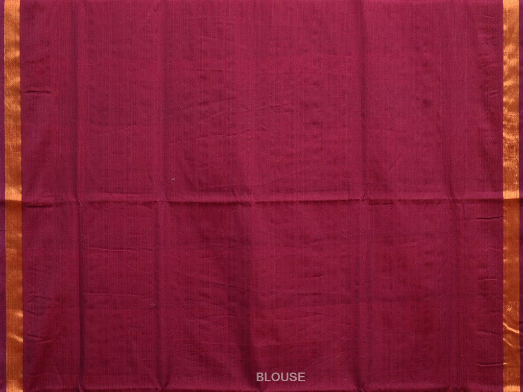 Wine Uppada Cotton Handloom Saree with Border Design u2220