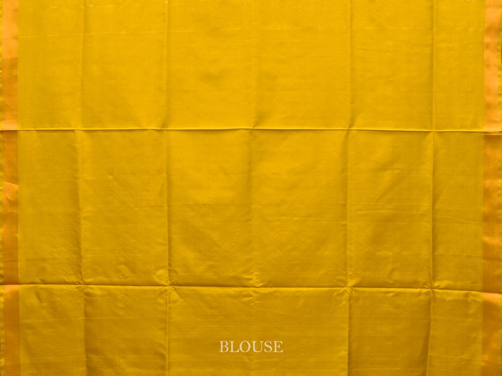 Yellow Uppada Silk Handloom Saree with Karpur Pallu Design u2010