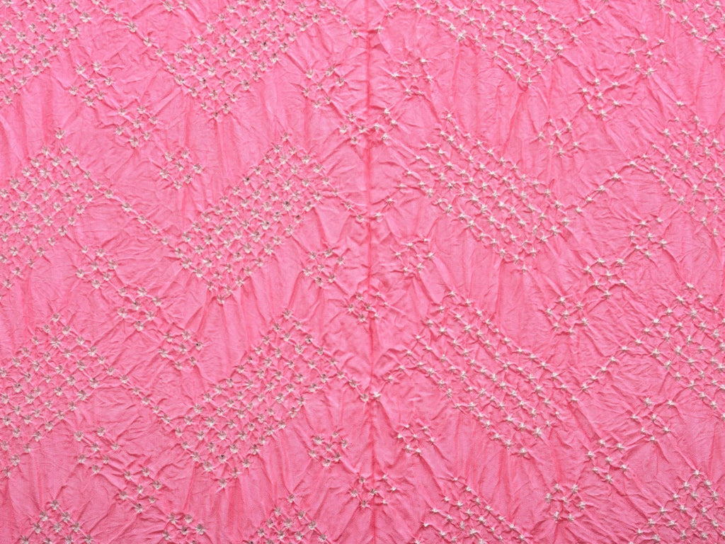Baby Pink and Red Bandhani Kanchipuram Silk Handloom Dupatta with Border Design ds2831