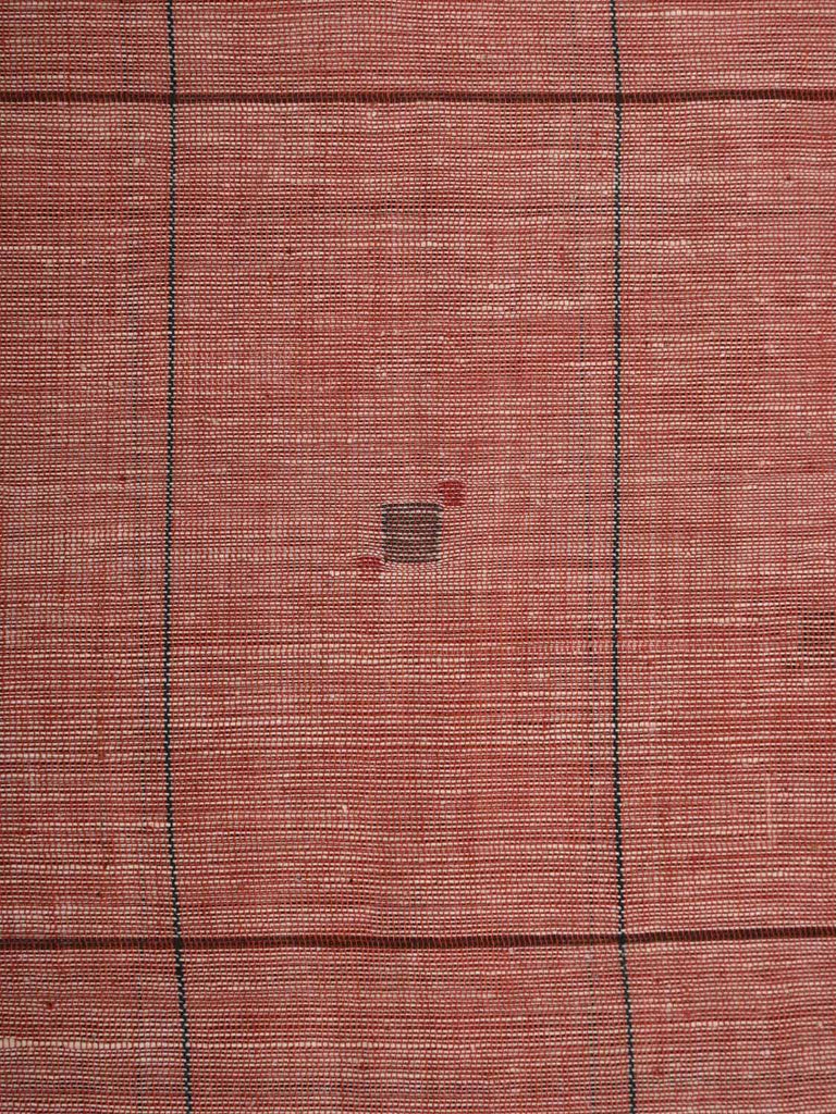 Baby Pink Khadi Cotton Natural Dye Handloom 2.5mts Fabric with Buta and Checks Design f0194
