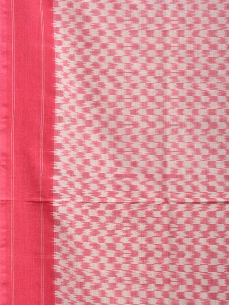 Baby Pink Pochampally Ikat Cotton Handloom Saree with Small Checks Design i0594