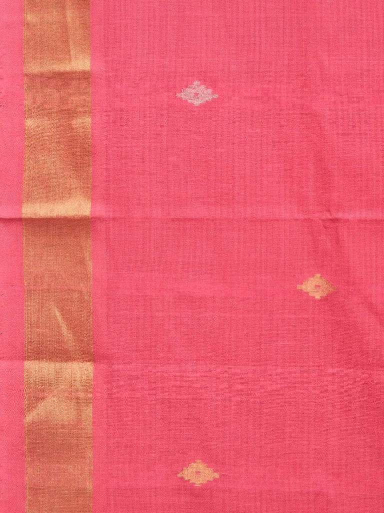 Baby Pink Uppada Cotton Handloom Saree with Assorted Buta Pallu Design u1672