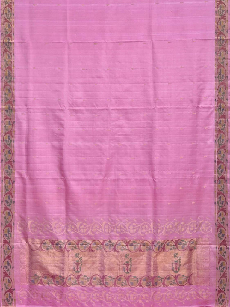Baby Pink Uppada Silk Handloom Saree with Aakruti Border and Pallu Design u1551