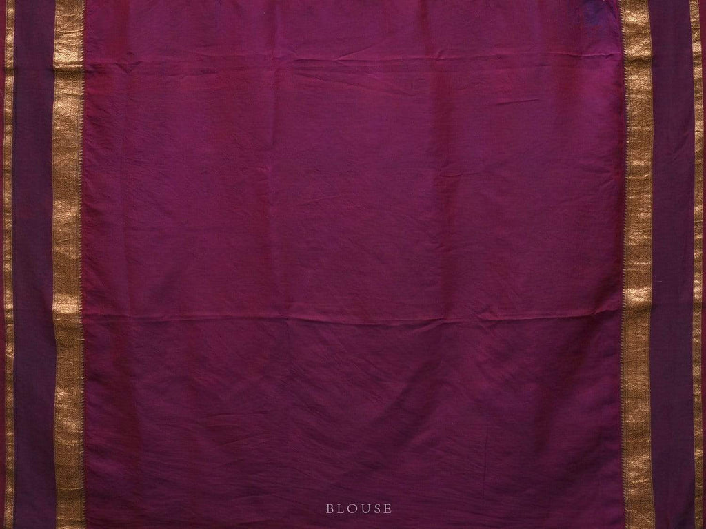 Black and Purple Kalamkari Hand Painted Gadwal Silk Handloom Saree with Big Floral Design KL0421