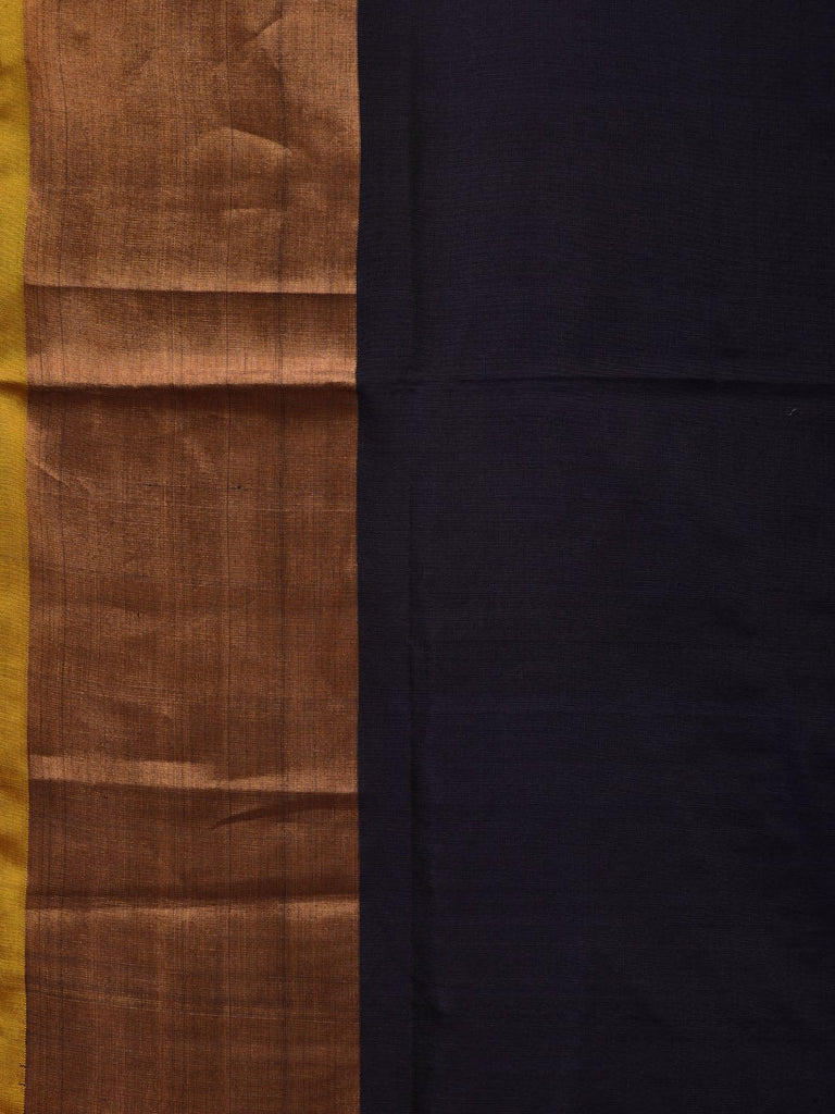 Black and Yellow Uppada Silk Handloom Saree with Contrast Pallu Design u1898