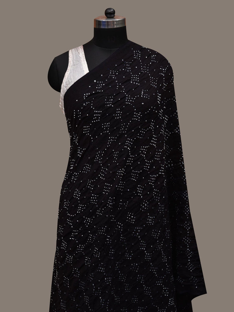 Black Bandhani Banaras Woolen Dupatta ds2633