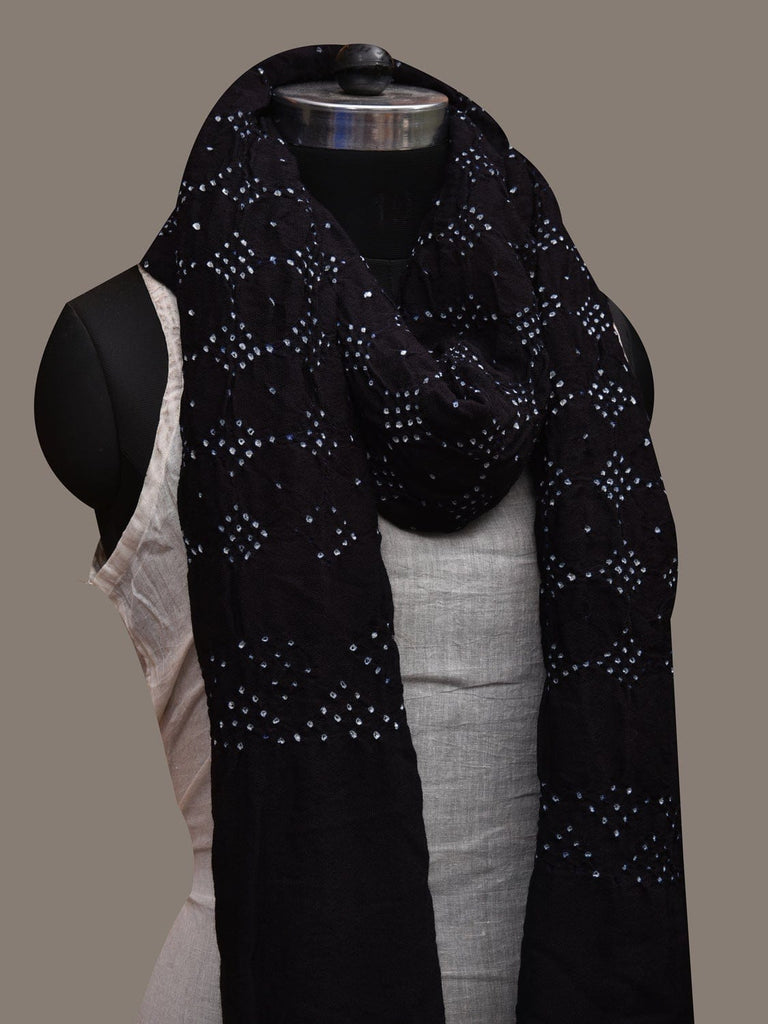 Black Bandhani Banaras Woolen Dupatta ds2633