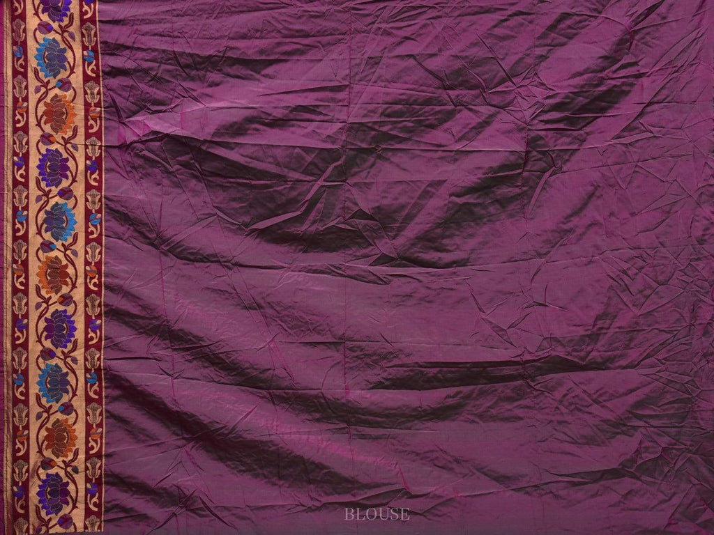 Black Bandhani Paithani Silk Handloom Saree with Lotus Border Design bn0311