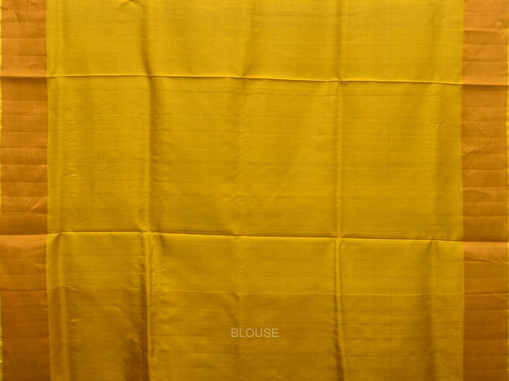 Blue and Yellow Uppada Silk Handloom Saree with One Side Border Design u1973