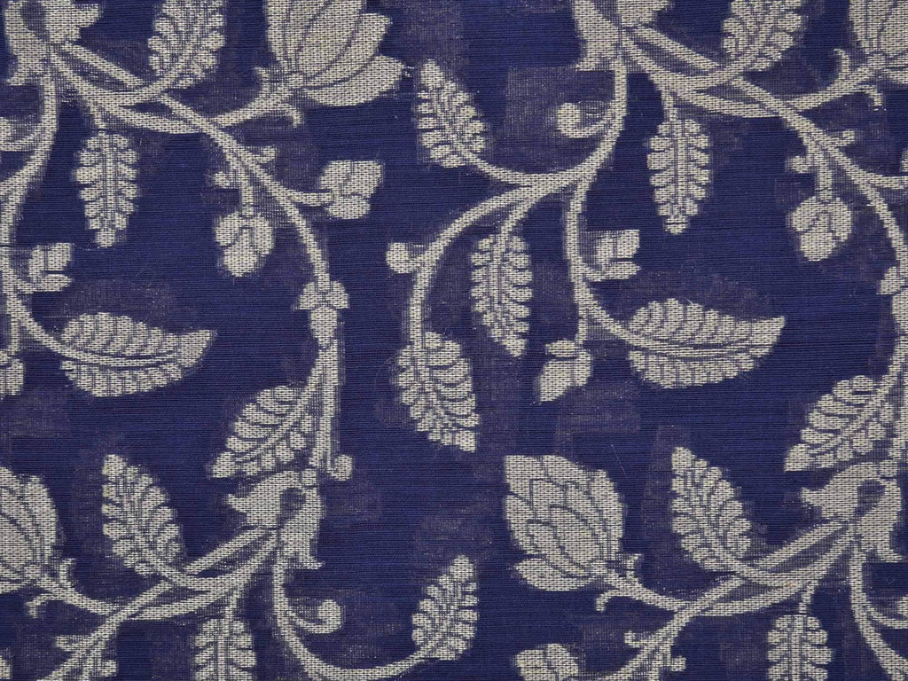 Blue Banaras Cotton Silk Handloom Saree with All Over Cut Work Design b0244