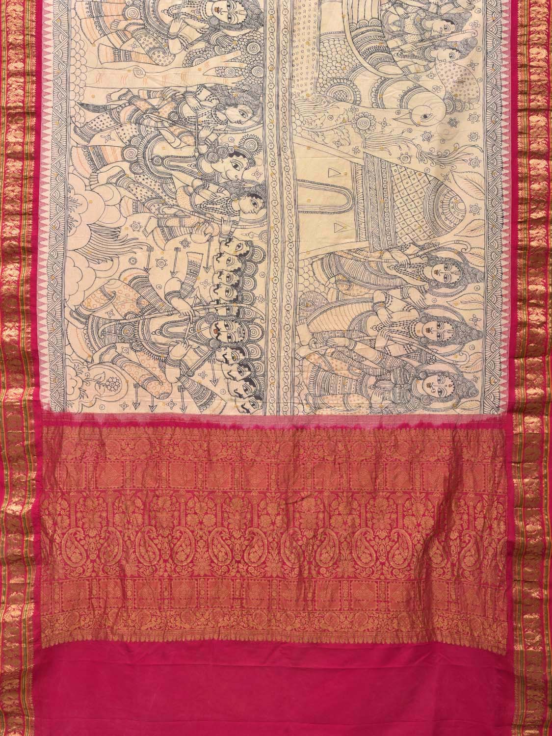 Onion Pink Blue Pen Kalamkari Sarees | Vibha US – ViBha