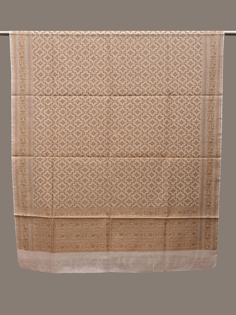 Cream Banaras Silk Handloom Dupatta with Grill Design ds2897